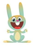 linda Pascua de Resurrección Conejo dibujos animados. vector ilustración de gracioso conejito