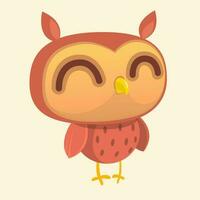 Cute cartoon owl vector