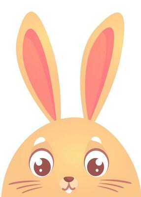 Happy Bunny rabbit cartoon. Vector illustration