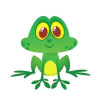 Funny Frog Cartoon. Vector illustration