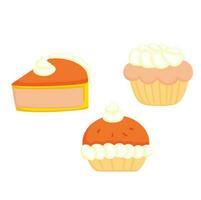 Cute Sliced Cake Dessert Sweet Cartoon Illustration Vector Clipart Sticker