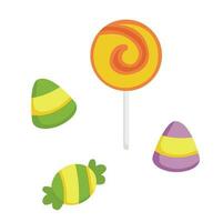 Colorful Sweet Candy Cartoon Illustration Vector Clipart