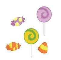 Colorful Sweet Candy Cartoon Illustration Vector Clipart