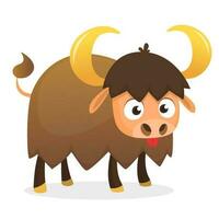vector ilustración de dibujos animados búfalo