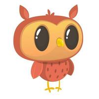 Funny cartoon owl. Vector illustration