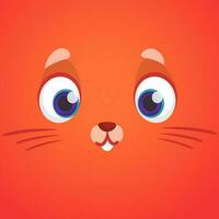 Cute animal fox face cartoon. Vector