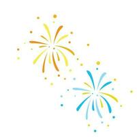 Firework Symbolize Party Celebration Decoration Object Party Cartoon Illustration Vector Clipart