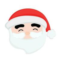 Cute Christmas Faces Santa Claus Background Decoration Cartoon Illustration Vector Clipart