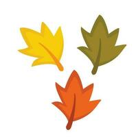 temporada otoño hojas dibujos animados ilustración vector clipart pegatina