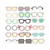 Sunglasses, glasses icon. Vector illustration, flat design. Funny summer glasses illustration.