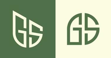 Creative simple Initial Letters GS Logo Designs Bundle. vector