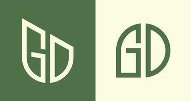 Creative simple Initial Letters GD Logo Designs Bundle. vector