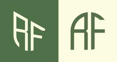 creativo sencillo inicial letras rf logo diseños manojo. vector