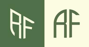 Creative simple Initial Letters RF Logo Designs Bundle. vector