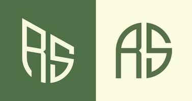 Creative simple Initial Letters RS Logo Designs Bundle. vector