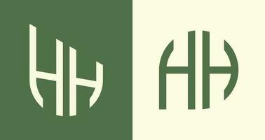 Creative simple Initial Letters HH Logo Designs Bundle. vector