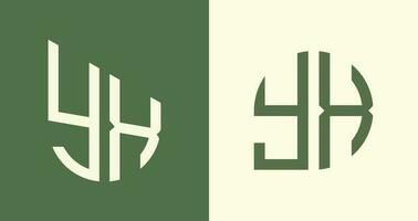 Creative simple Initial Letters YX Logo Designs Bundle. vector