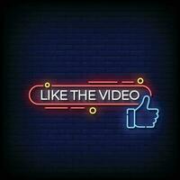 Neon Sign like the video with brick wall background vector