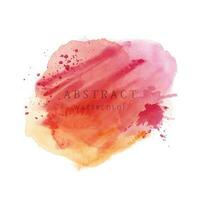 Red tone abstract watercolor brush background vector