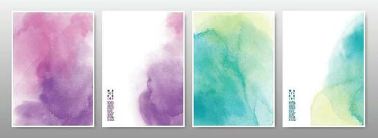 Mixed multicolor of the watercolor background vector