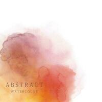 Red orange abstract watercolor background vector