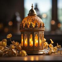 Eid mubarak and ramadan kareem greetings with islamic lantern and mosque. Eid al fitr background. Eid al fitr background of window concept by photo