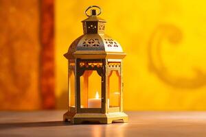 Eid mubarak and ramadan kareem greetings with islamic lantern and mosque. Eid al fitr background. Eid al fitr background of window concept by photo