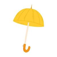 Umbrella in flat style. Vector illustration. Hand drawn open umbrella isolated on white background.