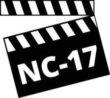 NC17 movie rating sign vector