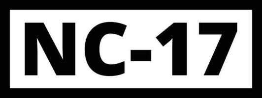 NC17 movie rating sign vector