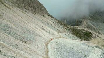 Mountains immersed in fog video