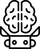 Brain idea symbol icon vector image. Illustration of the creative intelligence think design image