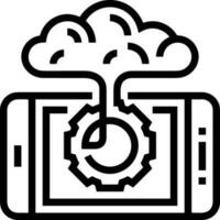 Brain idea symbol icon vector image. Illustration of the creative intelligence think design image