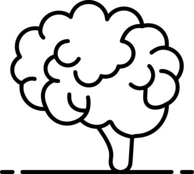 Brain idea symbol icon vector image. Illustration of the creative intelligence think design image