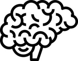 Brain idea symbol icon vector image. Illustration of the creative intelligence think design image