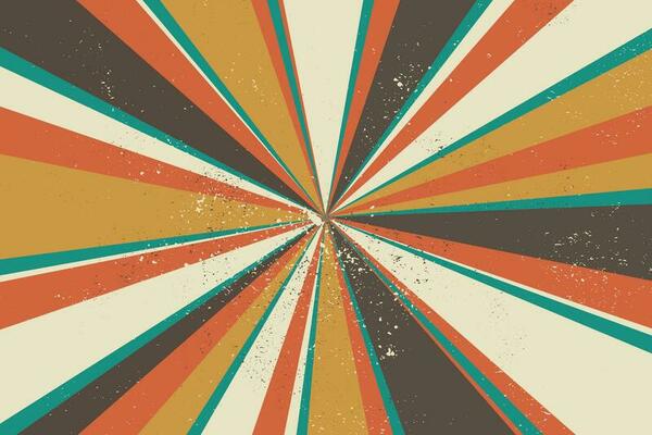 Motion Zoom Line vintage rays sunburst retro background With Grunge style