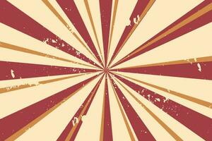 Motion Zoom Line vintage rays sunburst retro background With Grunge style vector