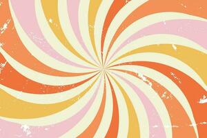 Motion Zoom Line vintage rays sunburst retro background With Grunge style vector