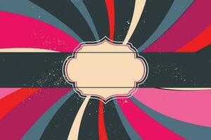 Motion Zoom Line vintage rays sunburst retro background With Grunge style vector