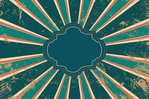 Motion Zoom Line vintage rays sunburst retro background With Grunge style vector