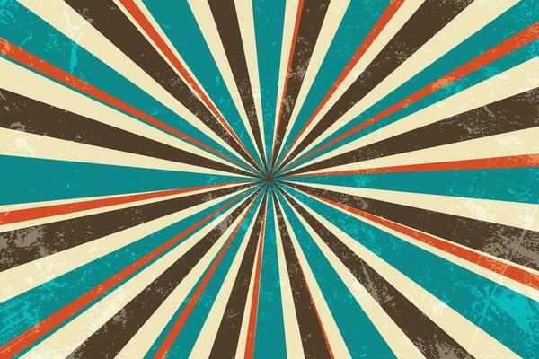 Motion Zoom Line vintage rays sunburst retro background With Grunge style