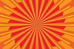 Comic Style Sun Ray Zoom Speed Line abstract background vector