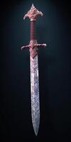 A sword with a standard hilt sword blade AI Generated Image photo