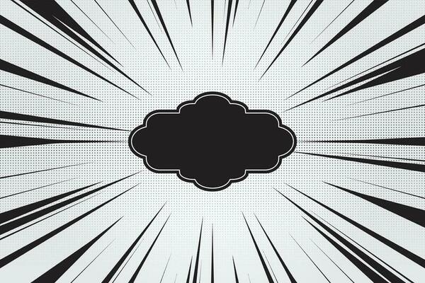 Comic Hand drawn zoom lines motion background And Sunburst pattern