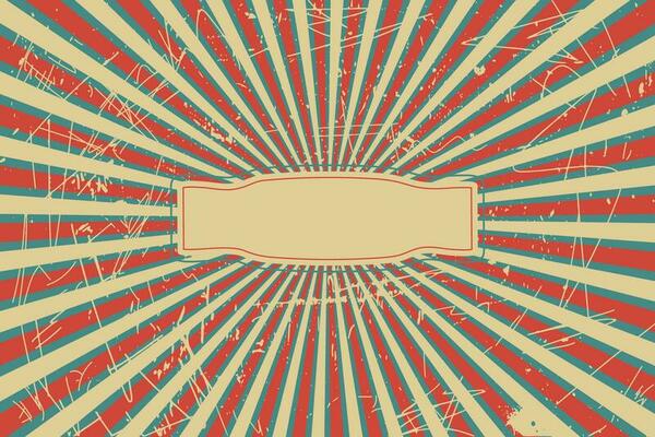 Motion Zoom Line vintage rays sunburst retro background With Grunge style
