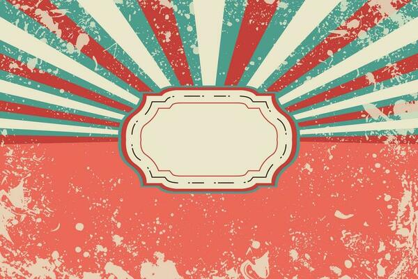 Motion Zoom Line vintage rays sunburst retro background With Grunge style