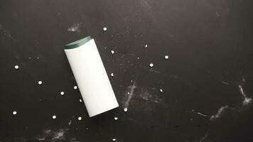 an artificial sweetener tube on a black background video