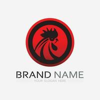 chicken logo  rooster and hen logo for poultry farming  animal logo vector illustration design