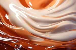 Foundation liquid elements splash. Fluid cosmetic cream or cosmetic make-up creamy product concept by AI Generated photo