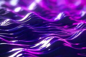 3d renders tecnológico olas con púrpura, y vibrante colores. ai generativo foto